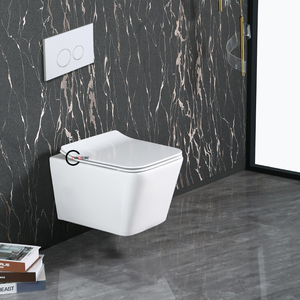 WC suspendu en céramique sans bride, blanc, 180 mm, petit modèle, prix usine - Product Image 4