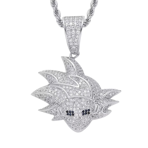 Collier Pendentif Personnage Anime Cartoon Dragon Ball Super Saiyan Kakarot Sun Wukong Accessoires Hip Hop Vente en Gros - Product Image 4