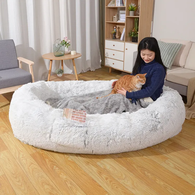 Sofá de pelúcia ultra macio, cama grande e fácil de lavar, ideal para cães, novo estilo moderno