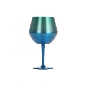 Verre à vin sans pied élégant en acier inoxydable de 14 oz - Gobelet à champagne moderne, logo personnalisé disponible - Product Image 2