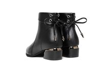 Bottes IStapromo Cadeaux Plateforme Classiques à Lacets pour Femmes, Noires, à Fermeture Éclair, Chaussures d'Hiver Décontractées avec Talon Haut Mince, Bottines