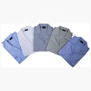 50/50 poliéster algodón de alta calidad oficial formal hombres camisa