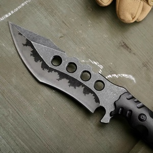 High Quality DIY Tracer Tactical <b>Pocket</b> Knife Stainless Steel Blade Drop Point Customizable OEM <b>Plastic</b> Scabbard Leather - Product Image 5