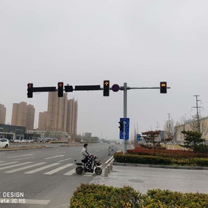 Sheng Xinda LED lampadaire octogonal ingénieur de conception de qualité film transparent rétroréfléchissant stratifié garantie 5 ans trafic - Product Image 1