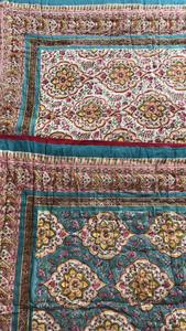 Luxury Design Rajasthani Block Printed Handmade Luxury Comfortable Kantha Quilt Indian Bohemian Bedding Cotton Bedspread <b>Blanket</b> - Product Image 3