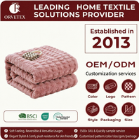 Couverture en flanelle de polyester ultra douce Orvetex, style européen et américain moderne, pour toutes les saisons, vente en gros d'usine