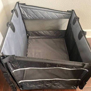 Housse de siège de voiture pour animaux de compagnie pliable et imperméable, très vendue, avec 3 fenêtres en maille respirante - Product Image 5
