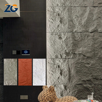 ZGSTONE Vente en gros Faux pierre artificielle étanche insonorisée Panneau mural de luxe 3d en pierre Pu Panneau mural en ardoise