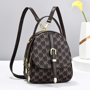 Hot Sale Luxury Mini PU Leather Waterproof Women's School <b>Backpack</b> Zipper Closure Fashion Purses Girls <b>Ladies</b> All Seasons - Product Image 1