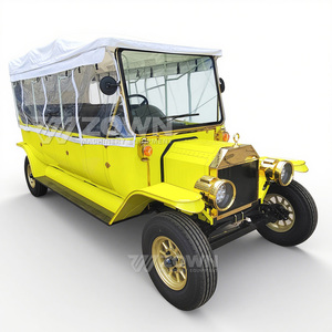 Voiture de tourisme électrique rétro haut de gamme, 6 places, certifiée CE, à batterie, chariot vintage pour complexe hôtelier et parc d'attractions - Product Image 4