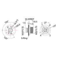 Connecteur mâle M16 4 broches vers adaptateur connecteur femelle M16 4 broches