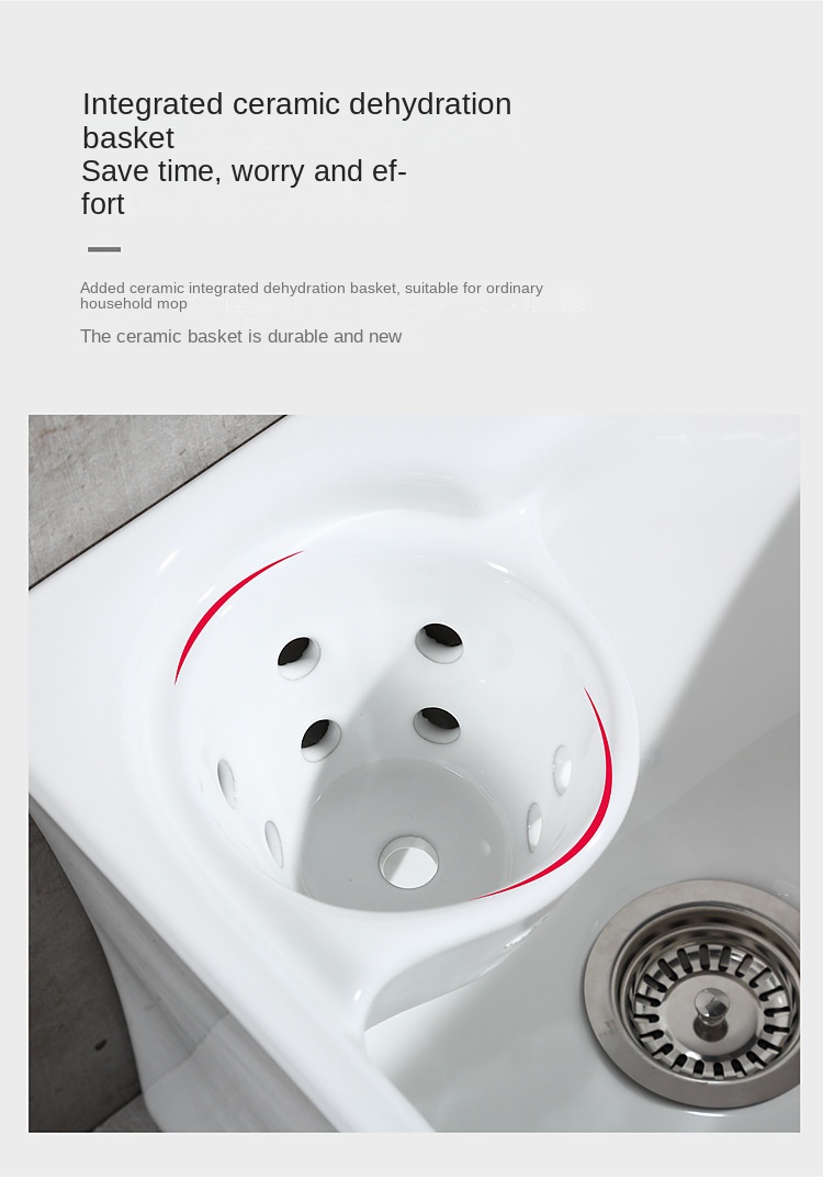 Bathroom mop pool balcony bathroom mop sink automatic revolving basket floor mop bucket