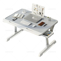 Table pliable en métal convertible au design moderne pour ordinateur portable Bureau portable pour ordinateur portable durable Plateau de lit pour petit-déjeuner