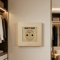 Prise murale européenne avec interrupteur intégré 10A 16A 250V, prise électrique pour hôtel