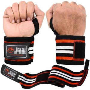 Pink Black Elasticated Weight Lifting <b>Wrist</b> Wraps Heavy Quality with Thumb Loop Fitness Safety <b>Wrist</b> <b>Support</b> Wrap - Product Image 1