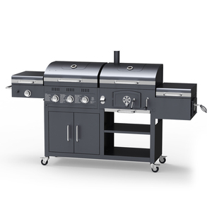 <span class=keywords><strong>Barbecue</strong></span> multifonction intégré pour l'extérieur, <span class=keywords><strong>barbecue</strong></span> au <span class=keywords><strong>gaz</strong></span>, fumoir au charbon de bois, plaque de cuisson combinée - Product Image 2