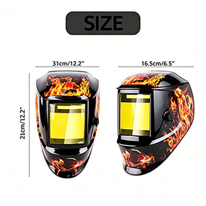 Masque de soudage solaire à obscurcissement automatique 4 capteurs, lentille jaune à couleurs fidèles, motif anime, pour soudeurs professionnels - Product Image 3