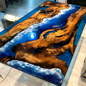 High Quality Handmade Wood Resin <b>Epoxy</b> <b>Coffee</b> <b>Table</b> Natural Live Edge River <b>Table</b> Custom Luxury Wooden Furniture for Living Room - Product Image 1