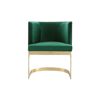 Chaise de salle à manger moderne de luxe haut de gamme hôtel restaurant bar chaise de table en acier inoxydable doré fauteuil en cuir velours chaise d'appoint