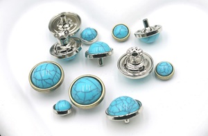 Tùy Chỉnh Kết Cấu Bầu Trời Màu Xanh Ngọc Trai <span class=keywords><strong>4</strong></span>-Mảnh <span class=keywords><strong>Snap</strong></span> Nút Thiết Lập Màu Ngọc <span class=keywords><strong>Snap</strong></span> Đinh Tán Pearlized <span class=keywords><strong>4</strong></span>-<span class=keywords><strong>Prong</strong></span> Shank Nút Cho Hàng Thủ Công Denim - Product Image 2