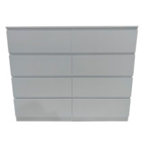 Commode à 8 tiroirs, armoire de rangement en bois, grand organisateur de rangement, tiroir à maquillage pour placard, chambre à coucher - Blanc