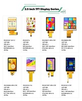 Modul LCD Polcd 3,5 inci Kecerahan Tinggi 300 nit Layar Sentuh Kapasitif Kaca Tipis IPS Smart TFT Display
