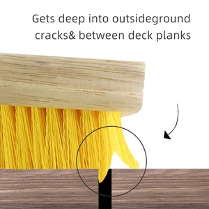 Brosse à récurer pour <span class=keywords><strong>terrasse</strong></span> en <span class=keywords><strong>bois</strong></span> massif poils d'épurateur <span class=keywords><strong>de</strong></span> fibres directs d'usine élimination <span class=keywords><strong>de</strong></span> la saleté robuste conception à la main brosses <span class=keywords><strong>de</strong></span> nettoyage jaune PP - Product Image 4
