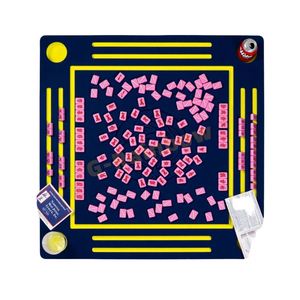 Tapete de Juego de Mahjong Plegable de Lujo con Diseño Floral Pastel, Base de Goma Antideslizante, Bolsa de Almacenamiento Portátil Incluida, para el Hogar - Product Image 1