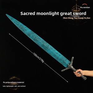 Spada Gigante del <span class=keywords><strong>Luna</strong></span> Oscura di Elden Ring, 100cm, Giocattolo in Plastica per Cosplay con Materiale PU Dipinto - Product Image 5