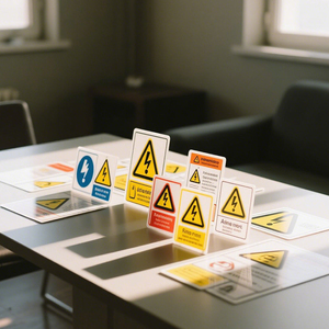 PVC cao nhựa cảnh báo traffolyte tùy chỉnh huyền thoại dây nhiều lớp tên nơi Maker khắc laser PVC cáp nhận dạng thẻ - Product Image 2