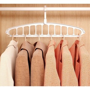 Free Shipping Foldable Multifunction 11-Hole Magic Plastic <strong>Clothes</strong> Hanger Hooks <strong>Rails</strong> <strong>Wall</strong> Hanging Travel Living Room Home - Product Image 1