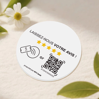 Carte NFC personnalisée programmable avec retour d'information par tapotement, code QR pour avis Google, pour comptoir de café, restaurant, boutique, table, plaque NFC en acrylique