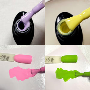 HEMA Free Soak Off UV Light Cure Printemps Été Bonbons Populaire <span class=keywords><strong>Pastel</strong></span> Macaron Couleurs Gel <span class=keywords><strong>Vernis</strong></span> pour Nail Art DIY Gel LOGO Service - Product Image 2