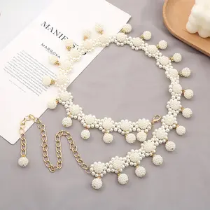 Wholesale Pearl Waist Chains Belly Dance Waist Ornaments Thin Belt Can Be Used As A Bracelet Necklace Waist Chain Ladies