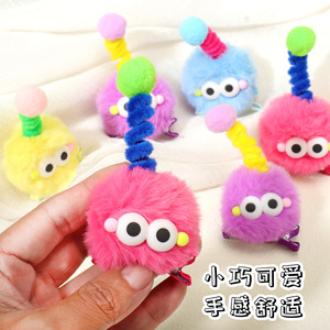 Cute Plush Hair <b>Clip</b> 10 Cm Duckbill <b>Clip</b> With Antenna For Women Casual Headdress - Product Image 4