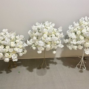 Nuevas Rosas de Seda Hechas a Mano con Flores de Cerezo Artificiales, Bolas de Flores para Decoración de Bodas, <span class=keywords><strong>Arreglos</strong></span> Florales para Compromisos - Product Image 1