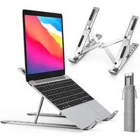Height Adjustable Laptop Stand for Desk with Silicone Anti Slip Pad