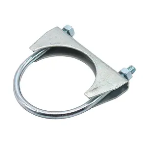 45/48 /52 /60/ 62/ 65/ 76/ 80 /95/ 102 Mm Customized Size Heavy Duty Stainless Steel U Bolt Muffler Exhaust Saddle Clamp