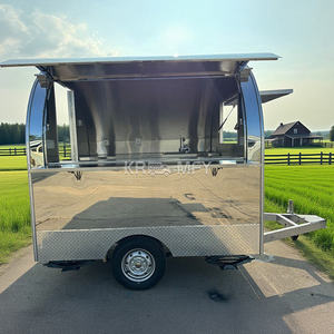 Conteneur de restauration rapide rond de 2,2 m, remorque de concession entièrement équipée, camionnette de café commerciale, chariot à desserts mobile - Product Image 1