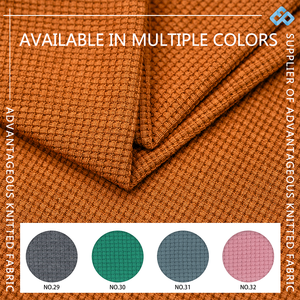 थोक 220gsm कपास 46% पॉलिएस्टर वाफले कपड़े cvc नरम आरामदायक शादी परिधान टी-शर्ट जैकेट हूडी - Product Image 3