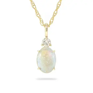 Gemnel cheap summer wholesale jewelry trends 2019 pink opal stone necklace