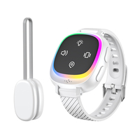 Montre d'alarme sans fil pour enurésie avec lumière colorée, vibration et rappel sonore, rechargeable, pour l'apprentissage de la propreté des enfants