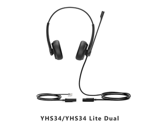 YHS34/YHS34 Lite ชุดหูฟังแบบมีสาย HD ไวด์แบนด์ พร้อมอินเทอร์เฟซคู่ QD+RJ9 แบบคู่/เดี่ยว - Product Image 2