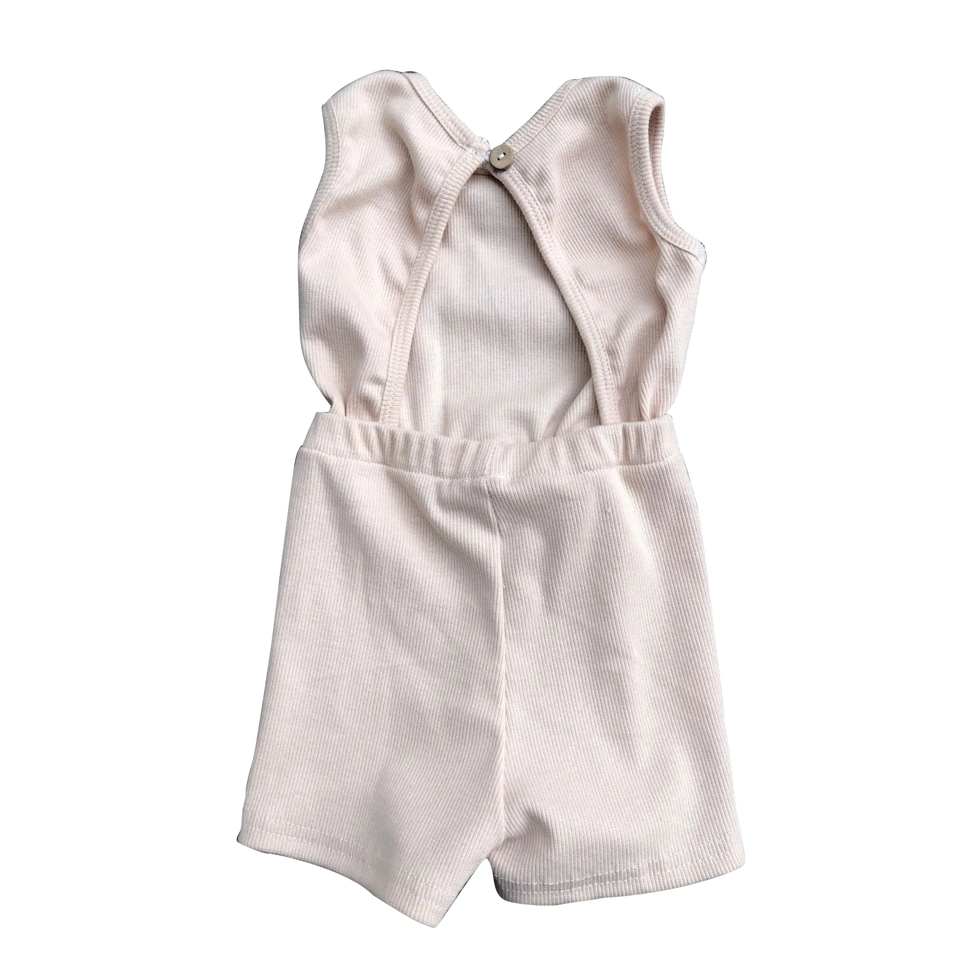 Mở Lại Trẻ Sơ Sinh Toddler Bé Romper Không Tay Sling Bông Jumpsuit Cho Trẻ Sơ Sinh