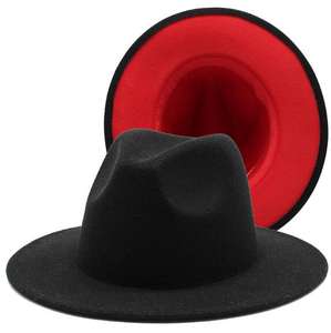Sombreros Fedora de Fieltro Personalizados Elegantes de Dos Tonos, Lisos, de Lana de 40 Colores, con Ala Ancha de 7.5cm, Unisex, para Pesca, Fiestas, Venta al Por Mayor 2023 - Product Image 4