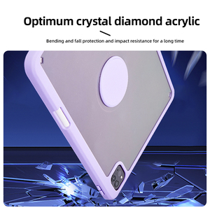 2023 mới trong suốt Acrylic 2-in-1 máy tính bảng Bìa 11-inch iPad PR tính năng chủ bút chì bút khe cắm xoay Bìa trường hợp - Product Image 4