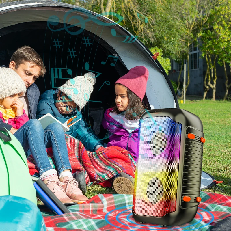 SING-E JQS4401 Dual 4 Inch Portable Party Speaker - 25W BT