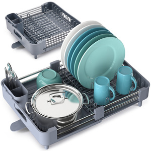 13.4-21.7'' Stretchable Over the Sink Stainless Steel Dish Drying Drainer Plate <b>Rack</b> <b>Kitchen</b> Organizer <b>Storage</b> - Product Image 4