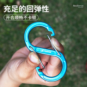 Mosquetón Tipo S Camnal de Aleación de Aluminio 8x4cm, Gancho para Escalada al Aire Libre, Llavero, Negro, Azul, Rojo - Product Image 5