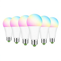 Ampoule LED Intelligente Wi-Fi, Contrôle Vocal via l'Application Alexa, Télécommande 2.4G, Multicolore RGB pour la Nuit, les Fêtes et les Jeux, Appareils Domestiques Intelligents